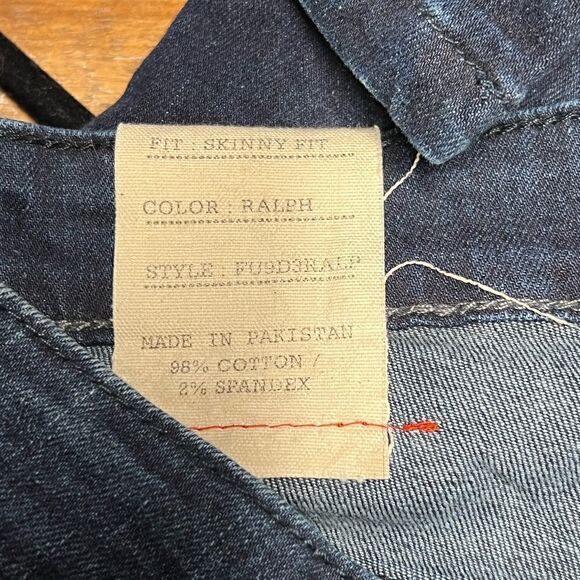 FREE PLANET Mens Dark Wash Whiskered Jeans with 2% Spandex 34/30 - Picture 6 of 7